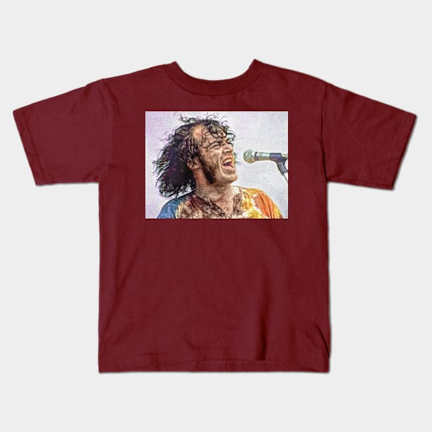 Joe Cocker at Woodstock Kids T-Shirt by IconsPopArt